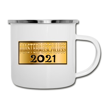 Abschluss Emaille Tasse - MASTER 2021 MASTERABSCHLUSS BESTANDEN ABSCHLUSS