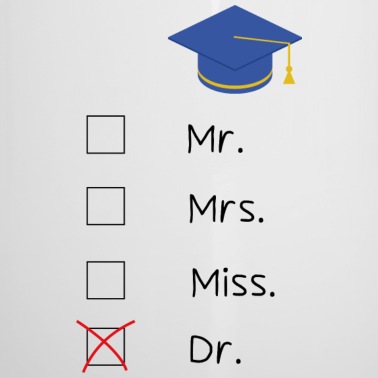 Abschluss Emaille Tasse - Doktor Doktortitel Absolvent Abschluss