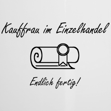 Abschluss Emaille Tasse - Kauffrau Einzelhandel Abschluss schwarz