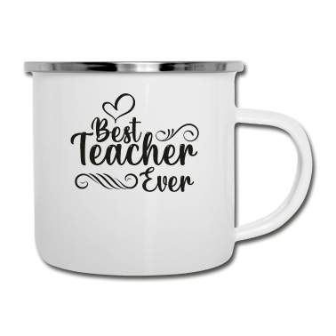 Abschluss Emaille Tasse - Beste Lehrerin der Welt Abschluss Spruch Geschenk