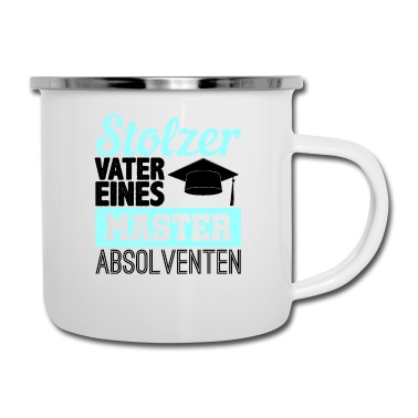 Abschluss Emaille Tasse - Abschluss Bachelor Master Uni FH Sponsion Geschenk