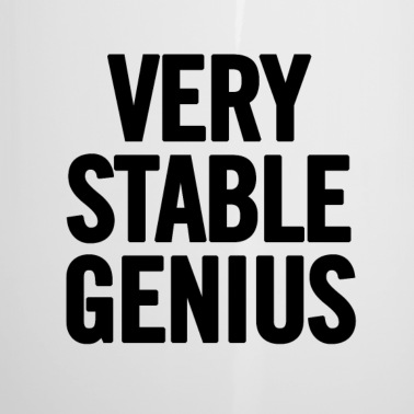 Abschluss Emaille Tasse - Very Stable Genius Schwarz