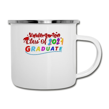 Abschluss Emaille Tasse - Kindergartenklasse von 2021 Abschluss Bunt