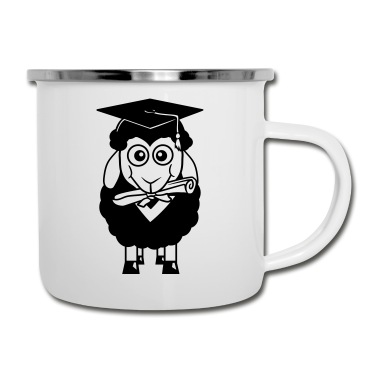 Abschluss Emaille Tasse - schulabschluss college abschluss schule bildung ab