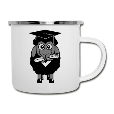 Abschluss Emaille Tasse - schulabschluss college abschluss schule bildung ab