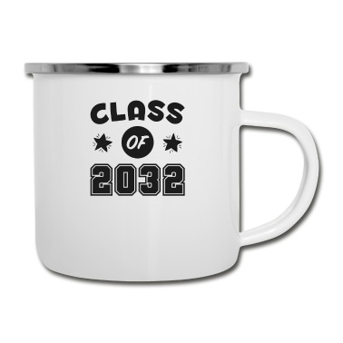 Abschluss Emaille Tasse - Abschluss-Shirt 2032, Klasse von 2032 wachsen mit mir