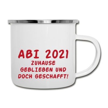Abschluss Emaille Tasse - Abi Schule Geschenk Abschluss Bachelor