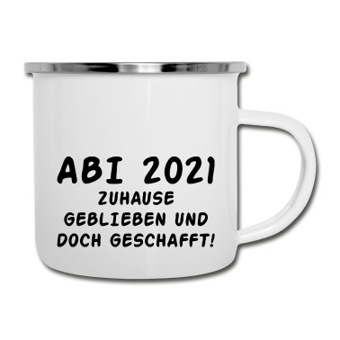 Abschluss Emaille Tasse - Abi Schule Geschenk Abschluss Bachelor