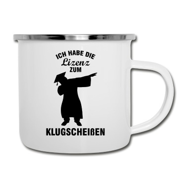 Abschluss Emaille Tasse - Klugscheißen Abschluss Certified Schule Bachelor
