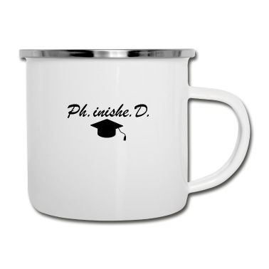 Abschluss Emaille Tasse - Phd Abschluss Student Uni Geschenk