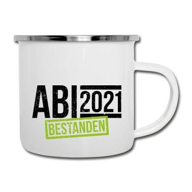 Abschluss Emaille Tasse - Abi bestanden Schule Geschenk Abschluss