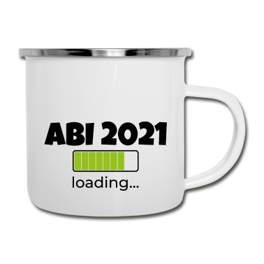 Abschluss Emaille Tasse - Abi loading Schule Geschenk Abschluss