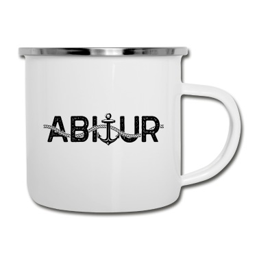 Abschluss Emaille Tasse - Abitur Geschenk Schule Abschluss Gymnasium