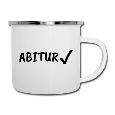 Abschluss Emaille Tasse - Abitur Schule Abschluss Geschenk Bachelor