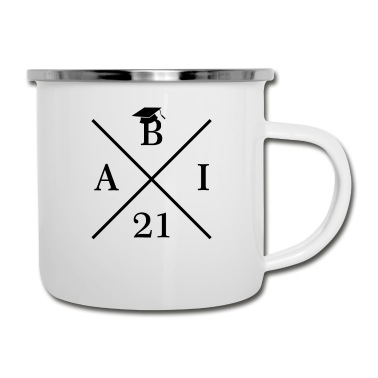 Abschluss Emaille Tasse - Abi Abschluss Schule Certified Geschenk