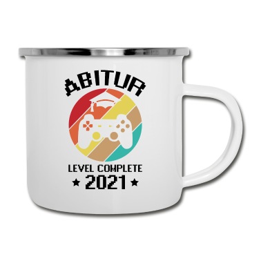 Abschluss Emaille Tasse - Abitur Bachelor Geschenk Abschluss Certified