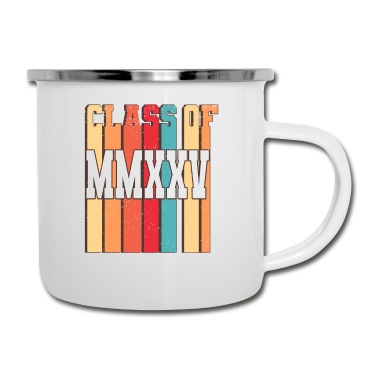 Abschluss Emaille Tasse - Retro Abschluss MMXXV Diplom Class of 2025 Schule