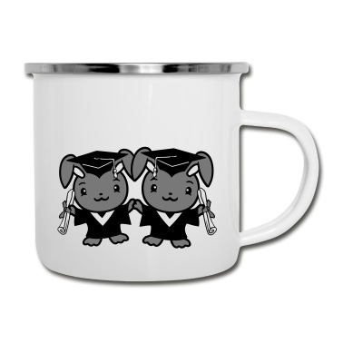 Abschluss Emaille Tasse - 2 freunde team gewinner college abschluss bestande