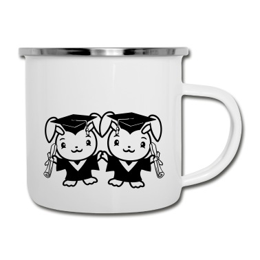 Abschluss Emaille Tasse - 2 freunde team gewinner college abschluss bestande