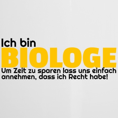 Abschluss Emaille Tasse - Biologe Geschenkidee lustig Abschluss Biologie