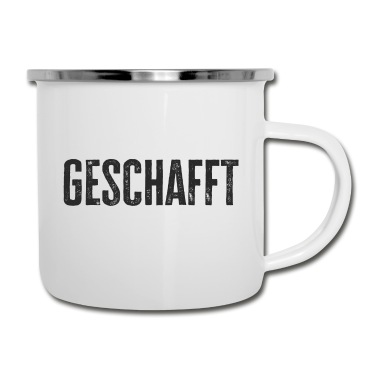 Abschluss Emaille Tasse - Geschafft Prüfung Klausur Abschluß Schule