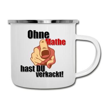 Abschluss Emaille Tasse - Lehrer Spruch Mathe Geschenk Abschluss Spruch