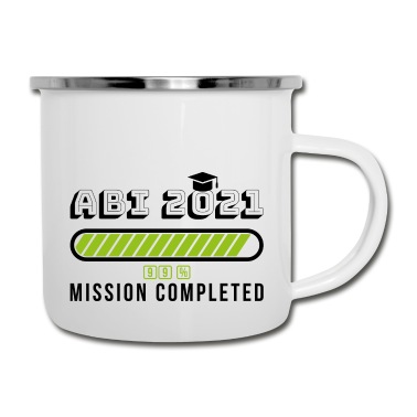 Abschluss Emaille Tasse - Abi mission completed Geschenk Schule Abschluss