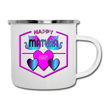 Abschluss Emaille Tasse - HAPPY MATURA 2021 KATZEN LIEBE ABSCHLUSS