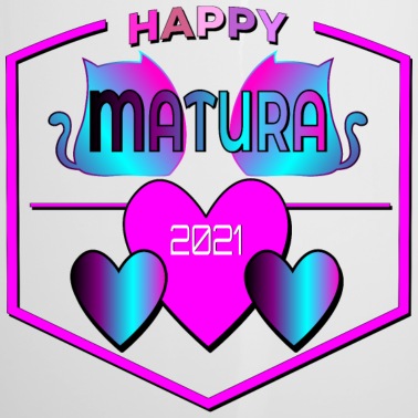 Abschluss Emaille Tasse - HAPPY MATURA 2021 KATZEN LIEBE ABSCHLUSS