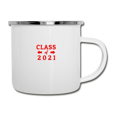 Abschluss Emaille Tasse - Abschluss Class of 2021 Senior Geschenkidee