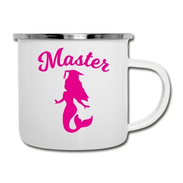 Abschluss Emaille Tasse - Master Studium Abschluss Meerjungfrau Geschenk
