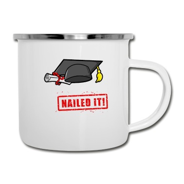 Abschluss Emaille Tasse - Pre-K - genagelt! Abschluss Geschenk