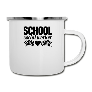 Abschluss Emaille Tasse - Sozialarbeiter Schule Abschluss Lehrer Geschenk