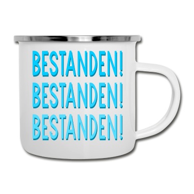 Abschluss Emaille Tasse - Bestanden Geschenk zur Prüfung ABITUR ABSCHLUSS