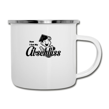 Abschluss Emaille Tasse - HOW I GOT MY ABSCHLUSS Black