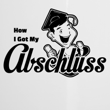 Abschluss Emaille Tasse - HOW I GOT MY ABSCHLUSS Black