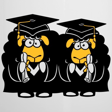 Abschluss Emaille Tasse - team paar 2 freunde college abschluss abitur schul