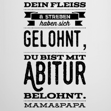 Abschluss Emaille Tasse - Abitur Abi Abschluss T-Shirt Schule Geschenk