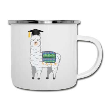 Abschluss Emaille Tasse - Bachelor Master Studium Abschluss Lama Alpaka