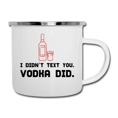 Abschluss Emaille Tasse - WODKA | LUSTIG ALKOHOL PARTY ABSCHLUSS GESCHENK