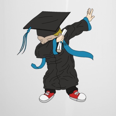 Abschluss Emaille Tasse - Dab dabbing Uni Student Abschluss Schule School