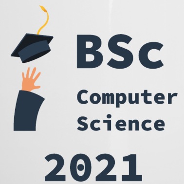 Abschluss Emaille Tasse - BSc Bachelor of Science, Graduate 2021, Informatik