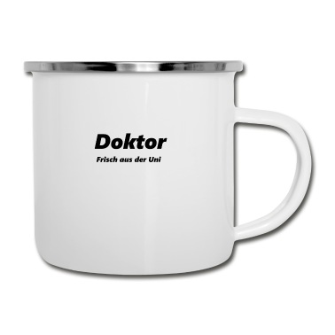 Abschluss Emaille Tasse - Doktor frisch aus der uni