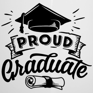 Abschluss Emaille Tasse - Stolze Absolvent T-Shirt lustige Student Geschenkidee