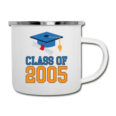 Abschluss Emaille Tasse - Class of 2005 für Hochschulabsolvent