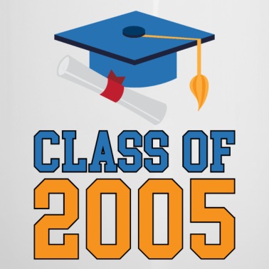 Abschluss Emaille Tasse - Class of 2005 für Hochschulabsolvent