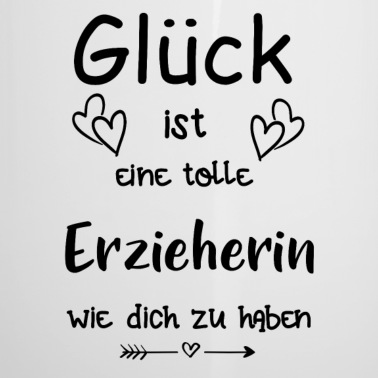 Abschluss Emaille Tasse - Glück ist Erzieherin wie dich zu haben