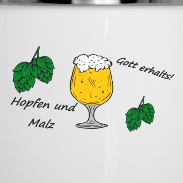 Abschluss Emaille Tasse - hopfen und malz gott erhalts