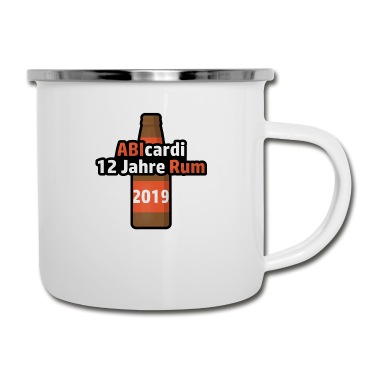 Abschluss Emaille Tasse - ABIcardi 12 Jahre rum Abimotto