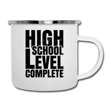 Abschluss Emaille Tasse - HIGH SCHOOL LEVEL COMPLETE